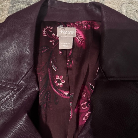 Chicos Women's Moto Leather Jacket - Picture 4 of 8